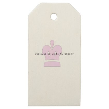 Italian-Queen Wooden Gift Tags