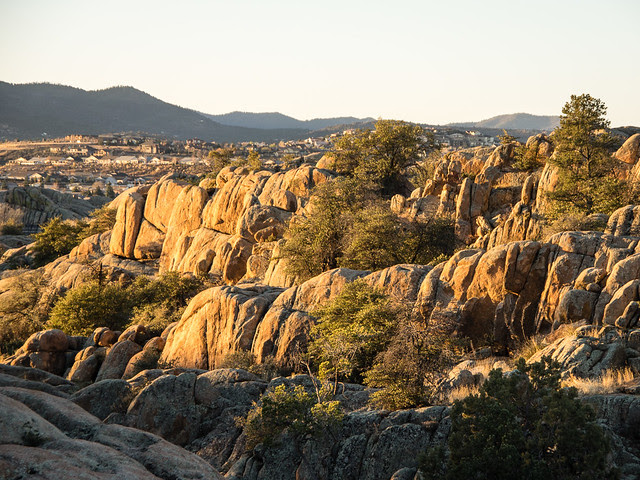 view of Prescott from Willow Lake