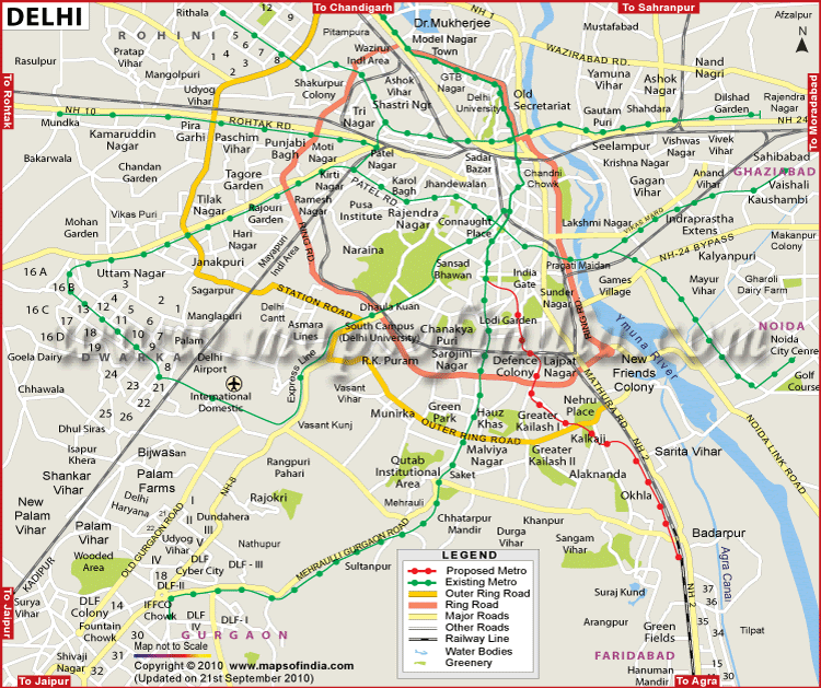 MAP DELHI | Metro Map