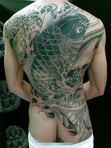 koi fish tattoo design. koi fish tattoo design on the