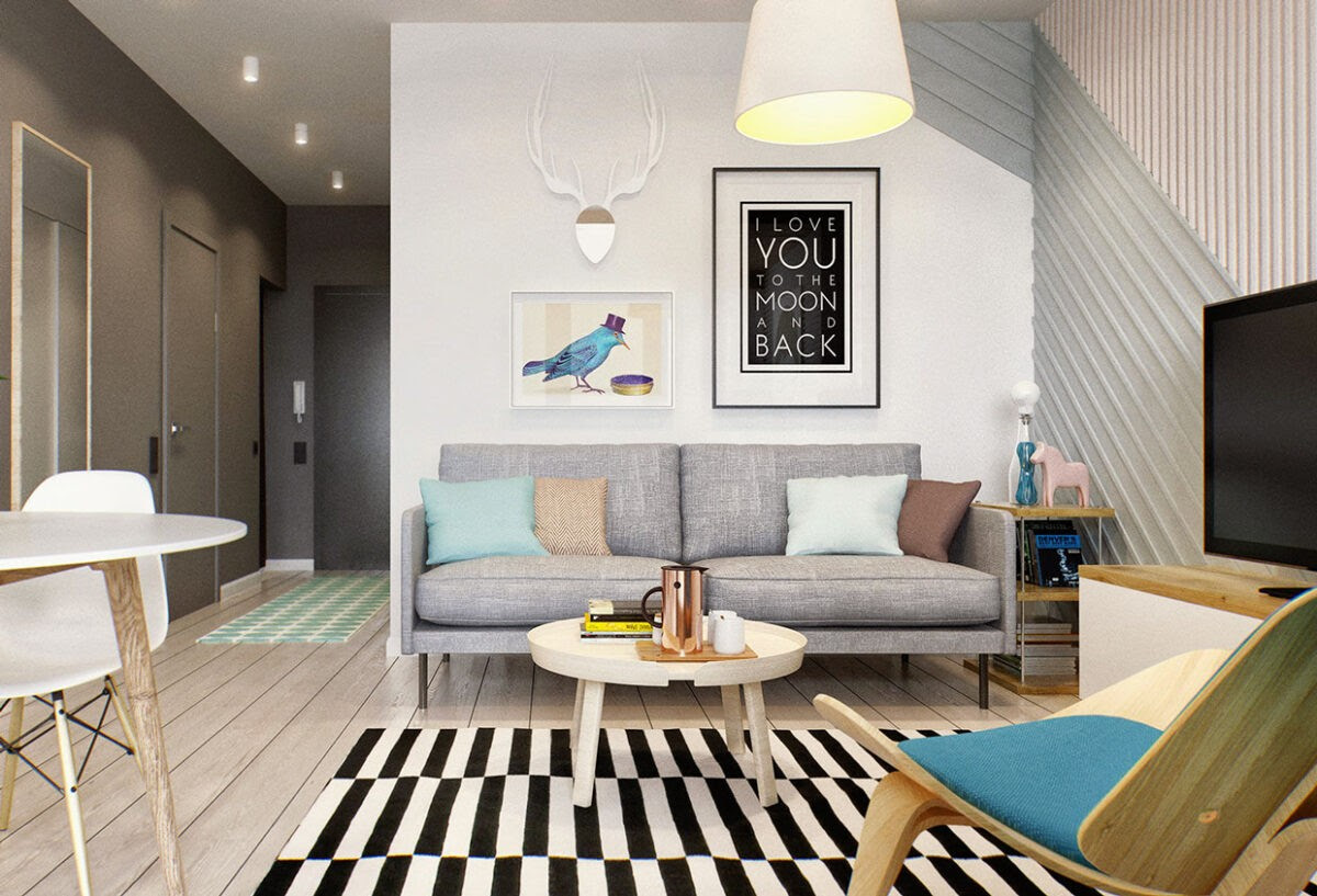 2 Simple, Super Beautiful Studio Apartment Concepts For A Young ...  2 Simple, Super Beautiful Studio Apartment Concepts For A Young Couple  [Includes Floor Plans]