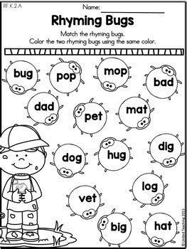 Share worksheets to google classroom! spring kindergarten language arts worksheets by united teaching tpt