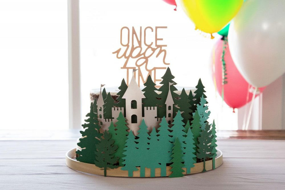 Once Upon A Time Cake Topper And Storybook Forest Cake Ring Cricut