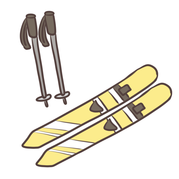 スキーのイラスト かわいいフリー素材が無料のイラストレイン