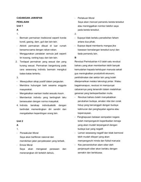 Jawapan Buku Teks Kssm Ting 4 Pendidikan Moral