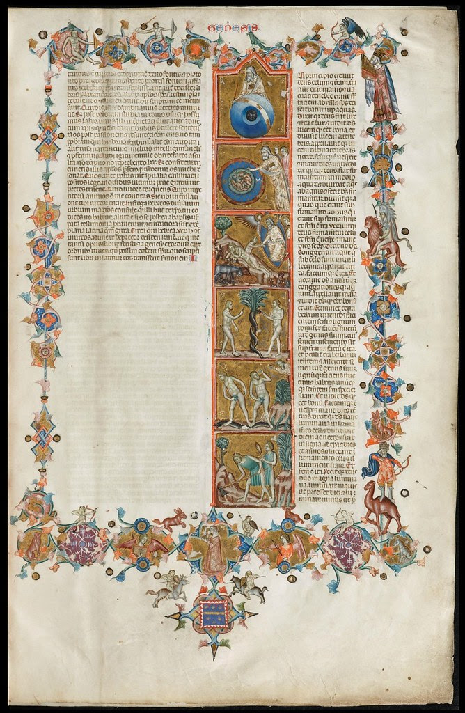 Anjou Bible - illuminated manuscript parchment