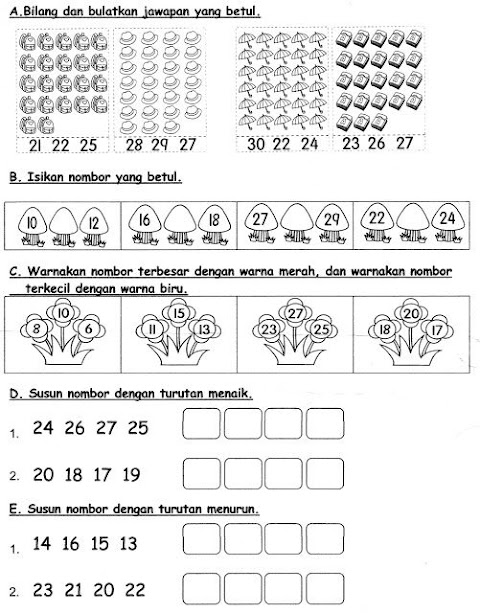 latihan prasekolah 5 tahun
