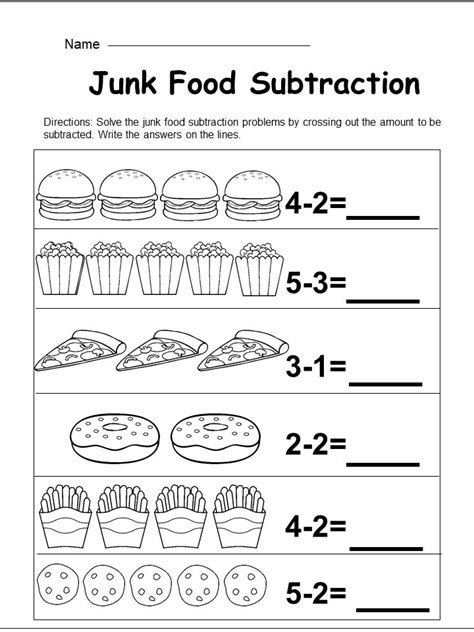 Free kindergarten subtraction worksheets within 5 and 10. free kindergarten subtraction worksheet kindermommacom