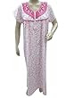 Boho Caftan White Pink Enbroidered Lounger Kaftan Muumuu Dresses M