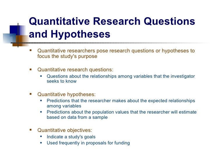 Research Questions and Hypotheses