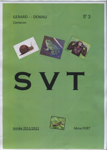 Page De Garde Des Classeurs De 5 Svt