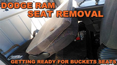 The dodge ram 1500 is a large and powerful truck. DODGE RAM REAR SEAT REMOVAL - READY FOR BUCKET SEATS