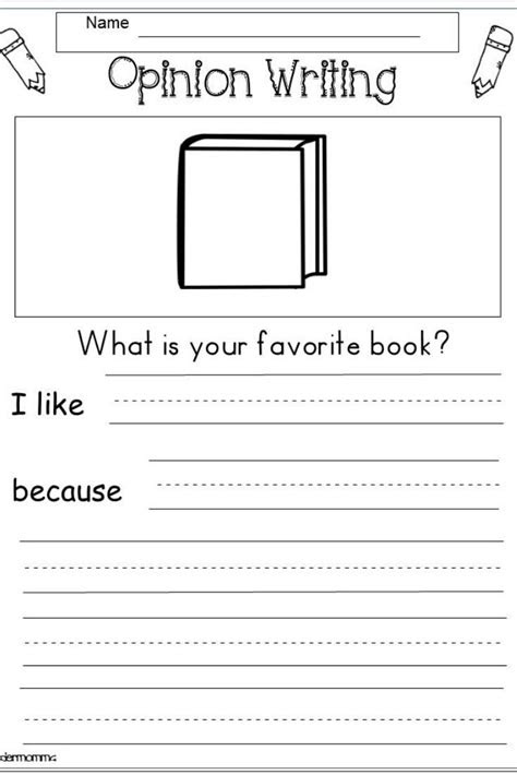  kindergarten opinion writing worksheets worksheet for study