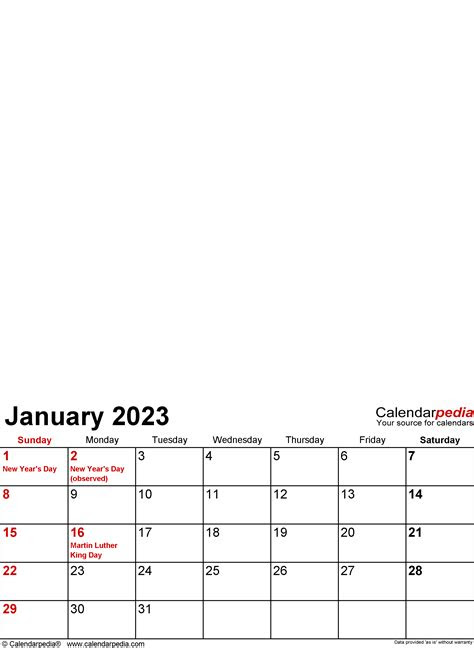  2023 free calendar template
