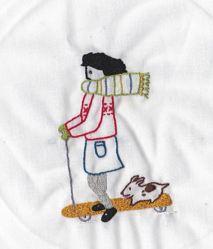 girl with dog
