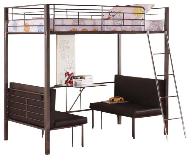 ... Bed w/ Adjustable Seat Desk and Attached Ladder contemporary-loft-beds