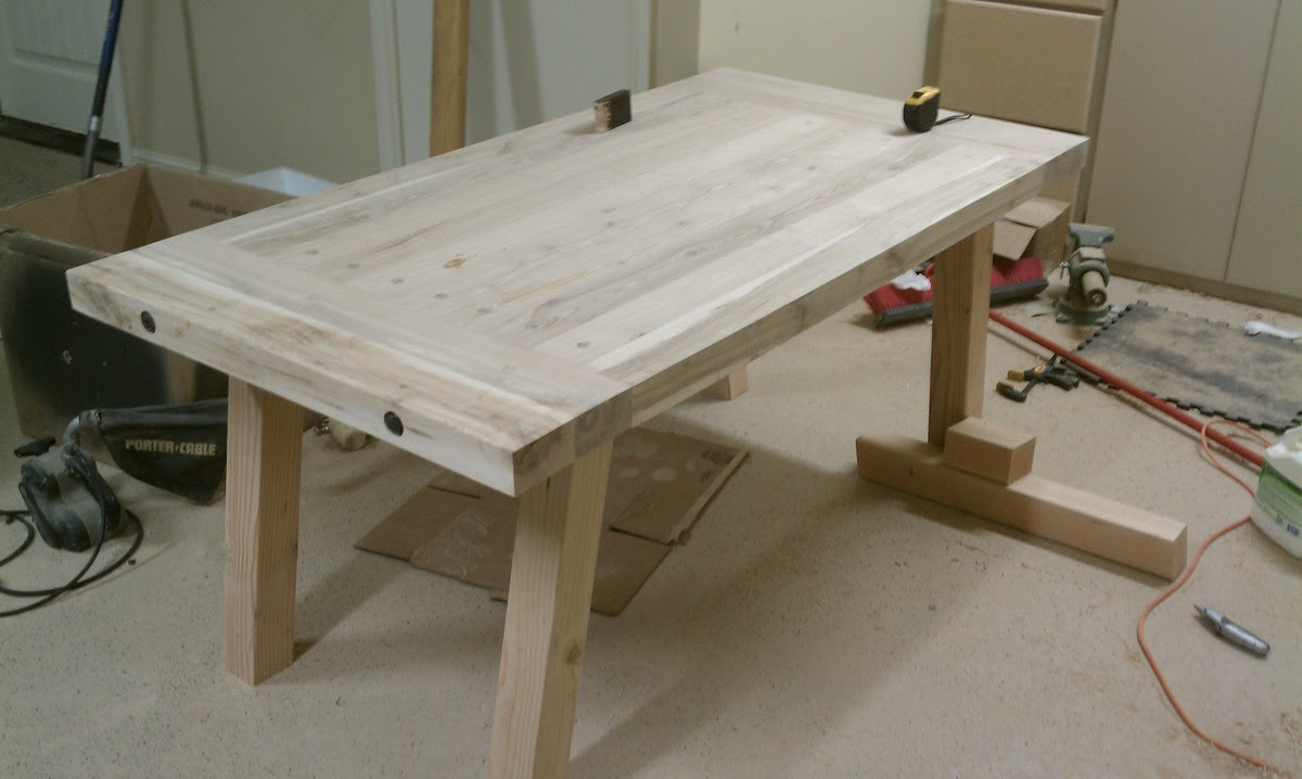 Ana White Pottery Barn Benchwright Farmhouse Dining Table DIY