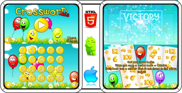 Crossword for kids - Android game + AdMob (CAPX)