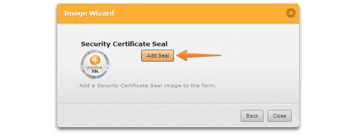 Visual: How to add a Security Certificate Seal to your form