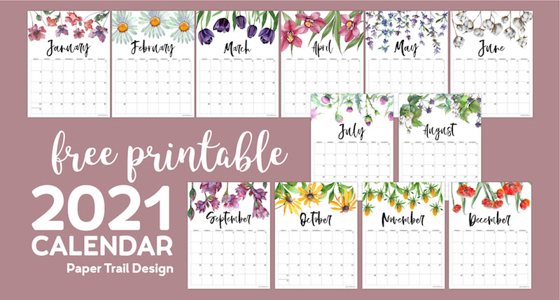 free 2021 calendar template