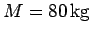 $M=80 {\rm kg}$
