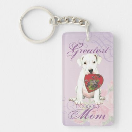 Dogo Heart Mom Keychain