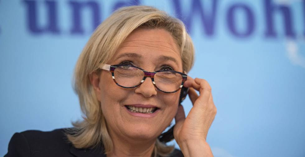 La líder francesa del Frente Nacional (FN), Marine Le Pen, en una conferencia de prensa en Viena el 17 de junio. 