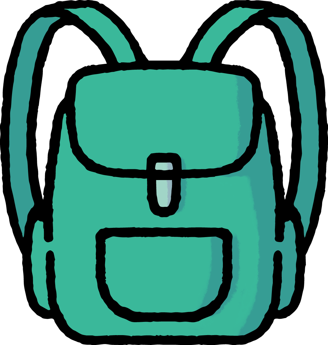 リュックサック ナップザック バックパック のイラスト かわいい無料イラスト素材