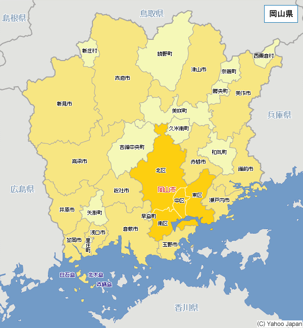 画像 : 岡山県 地図画像集 - NAVER まとめ