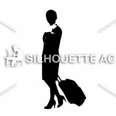 キャビンアテンダント シルエット イラストの無料ダウンロードサイト シルエットac