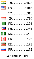 visitors by country counter
