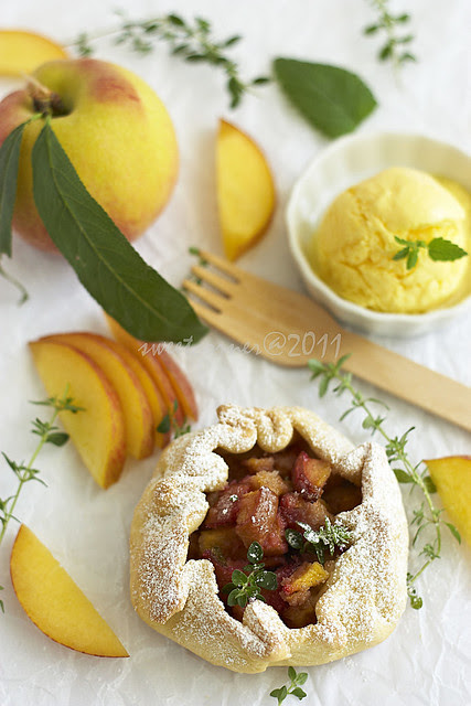 Peach galette