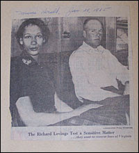 A newspaper clipping of the Lovings from the Miami Herald dated January 28, 1965