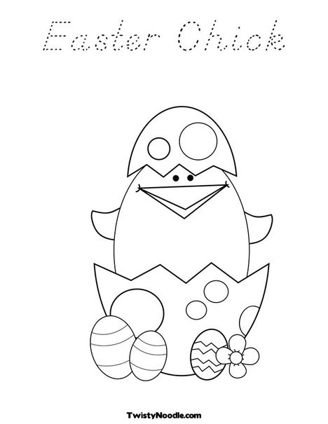 coloring pages for easter chicks. Easter Chick Coloring