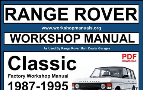 Download EPUB range rover classic service repair manual pdf 87 91 iPad Air PDF