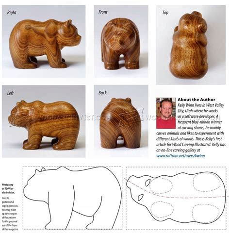 carving bear wood carving patterns woodarchivist