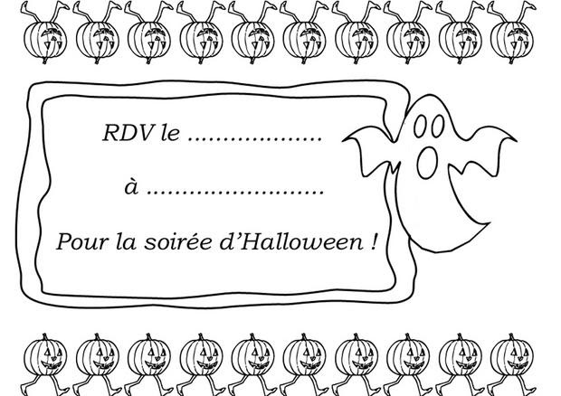 Coloriage Cartes Invitation Halloween 10 Coloriages D Halloween