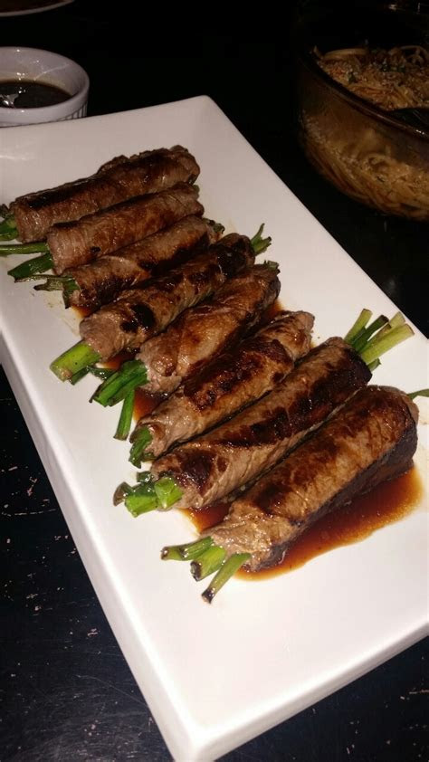 Add the bok choy, corn and edamame, . Beef Negimaki (i.e. Japanese Steak Rolls). Thin