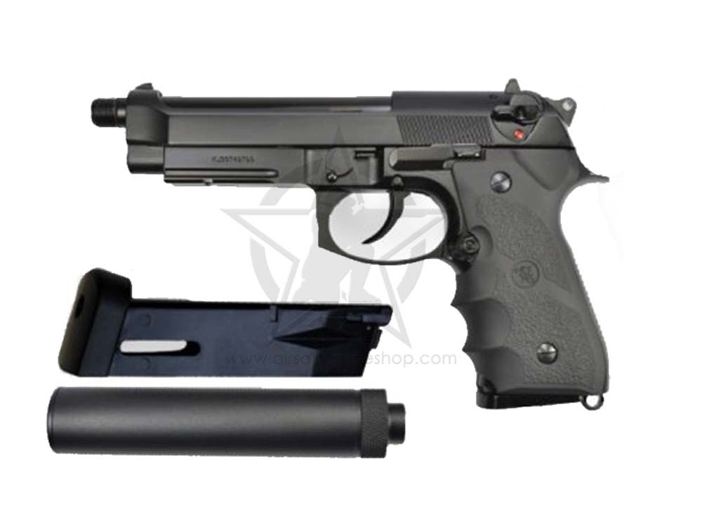Kjw Special M9a1 6mm Gas Blow Back With Silencer Airsoft Pistol Airsoft Guns Online Shop Airsoft Online Shop