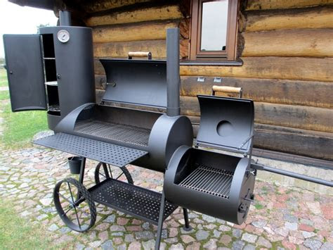 reverse flow smoker  long kombi mit raeucherturm  mm