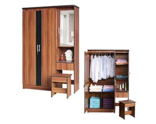 Gambar Meja Rias Lemari Pakaian 3 Pintu + Meja Rias LPT 311