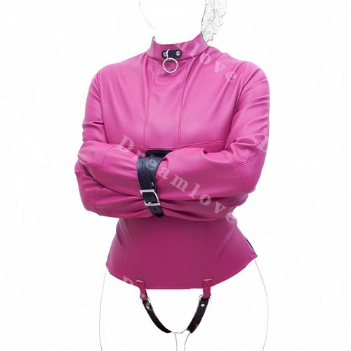 Locking-Womens-Bondage-Max-Security-Straitjacket-Straight-Jacket-Kinky-Costume