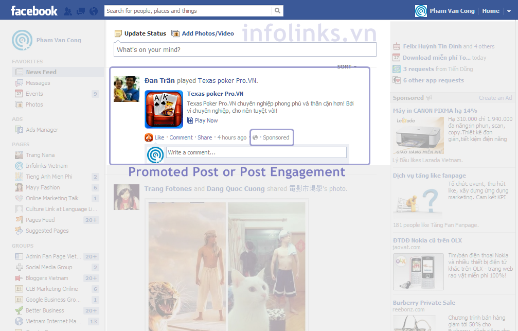 Facebook Post Engagement / Promoted Post