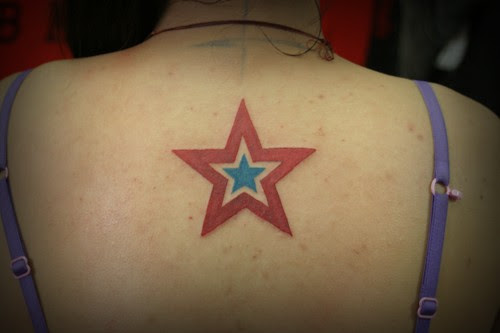 red blue star