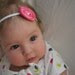 Hot Pink Satin Rosette Flower Headband