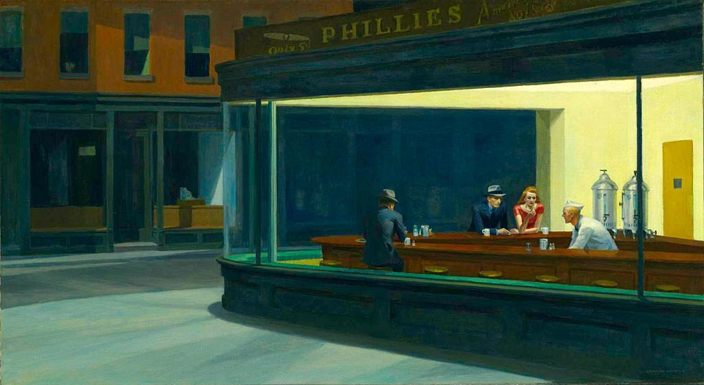 edward hopper nighthawks dress