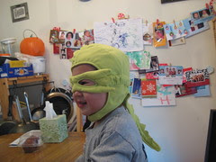 Owen in IKEA Dragon Mask