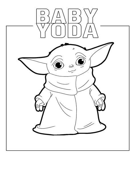  kleurplaten star wars baby yoda baby yoda coloring pages