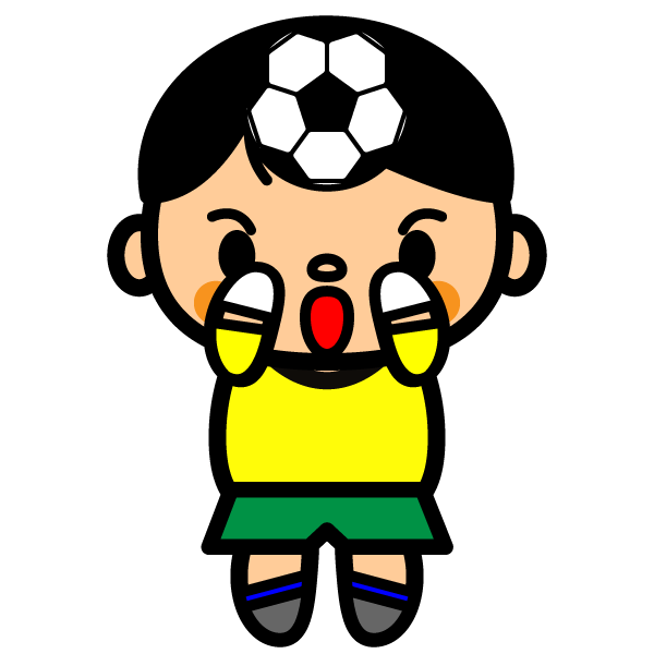 かわいいサッカーキーパーの無料イラスト 商用フリー オイデ43