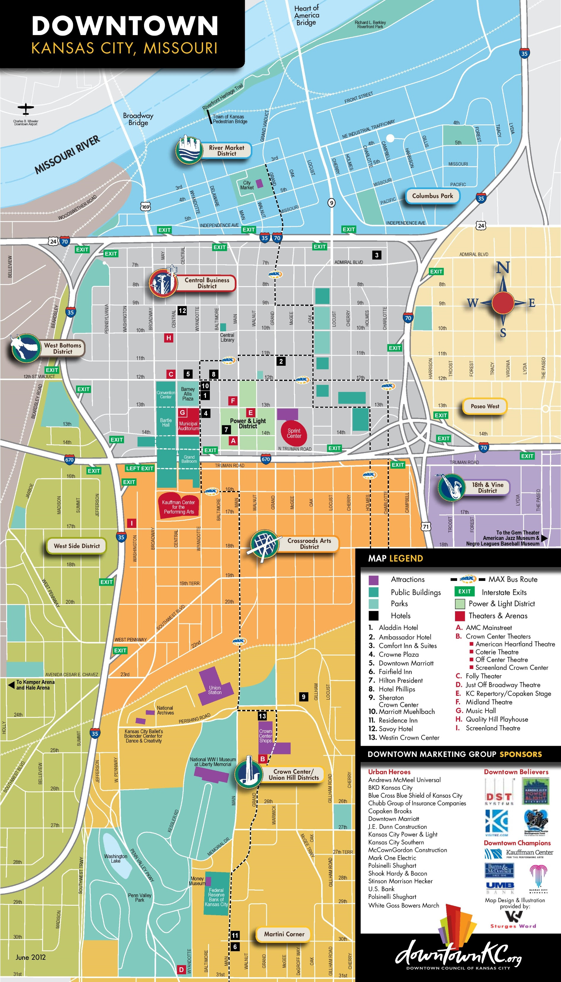 Kansas City Tourist Map Kansas City tourist map